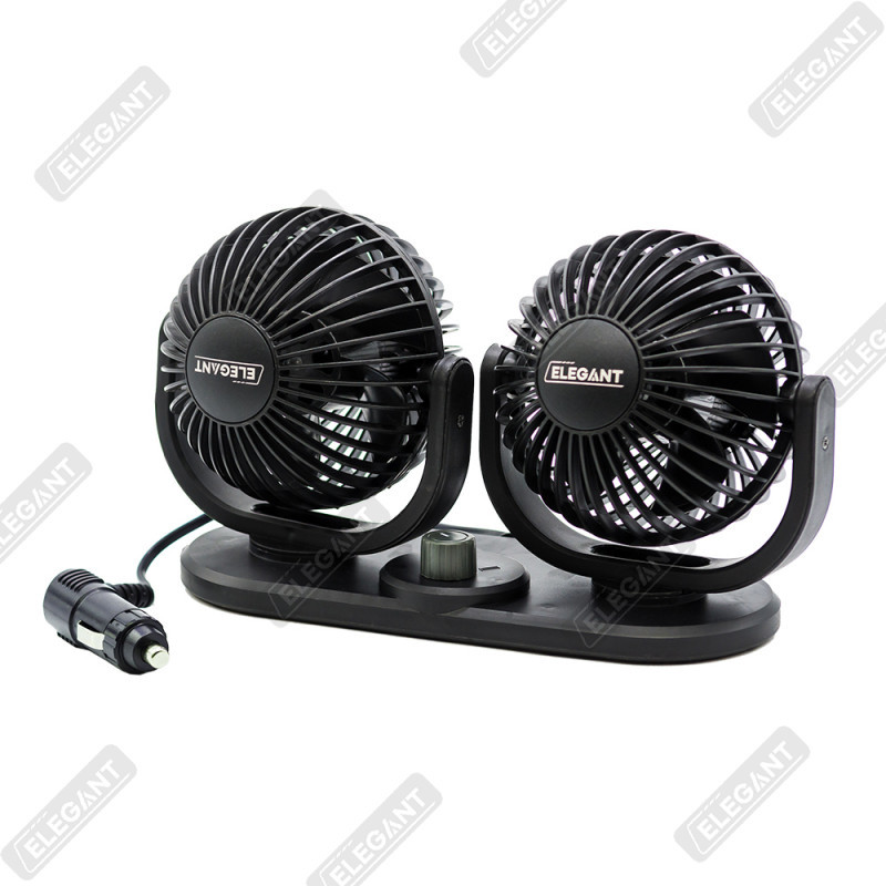 Автомобільний вентилятор 12 V 4"x2 Elegant 101 552 (Подвійний)