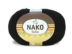 Пряжа Nako Boho № 217 чорний (Нако Бохо)