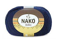 Пряжа Nako Boho № 2418 темно-синій (Нако Бохо)