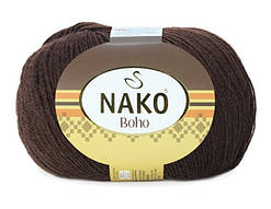 Пряжа Nako Boho № 12536 коричневий (Нако Бохо)