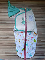 Пелюшка кокон на липучках + шапочка 0-3 міс