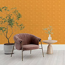 Декоративні 3д панелі для стін що миються Цегла 700х770х5мм Самоклеючі 3 D панелі колір Золото, фото 2