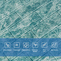 Декоративні 3д панелі для стін що миються самоклейка під цеглу DEEP SEA 700х770х5мм Самоклеючі 3 D панелі, фото 5