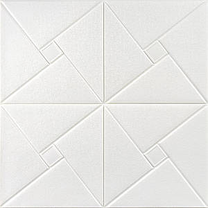 Декоративна настінно-стельова 3д панель що миється орігамі 700х700х5.5мм Самоклеючі 3 D панелі