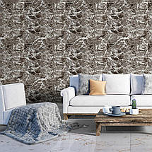 Декоративні 3д панелі для стін що миються культурний камінь Сіра рвана цегла 700х770х5мм Самоклеючі 3 D панелі, фото 2