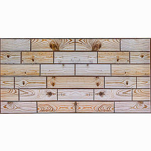 Декоративні ПВХ 3 D панелі для стін що миються плитка дерево 960*480*4мм