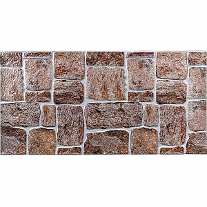 Декоративні 3д панелі для стін що миються темно-червоний камінь 960*480*4мм
