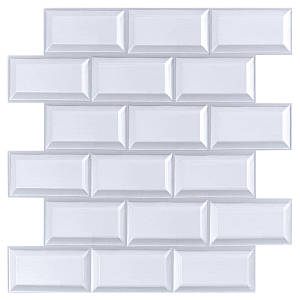 Декоративні 3д панелі для стін що миються цегла 300х300х5мм Самоклеючі ПВХ 3 D панелі ціна за 1 шт.