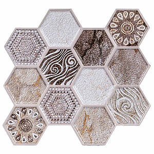 Декоративні 3д панелі для стін що миються вінтажна 280х300х5мм Самоклеючі ПВХ 3 D панелі ціна за 1 шт.