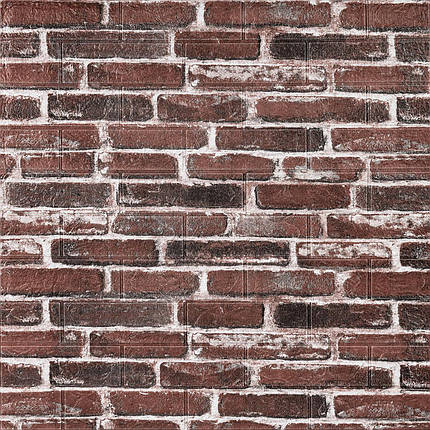 Декоративні 3д панелі для стін що миються під червону катеринославську цеглу 700х770х3мм Самоклеючі ПВХ 3 D панелі, фото 1