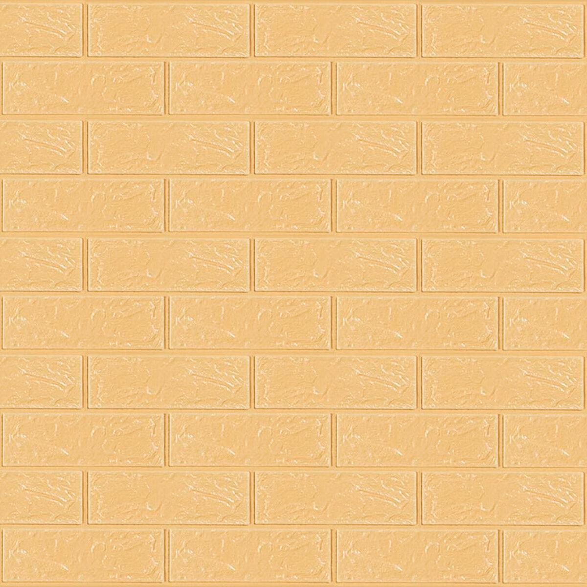 Декоративні 3д панелі для стін в рулоні що миються бежева цегла 19600x700x3мм Самоклеючі 3 D панелі