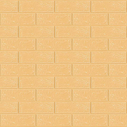 Декоративні 3д панелі для стін в рулоні що миються бежева цегла 19600x700x3мм Самоклеючі 3 D панелі, фото 1