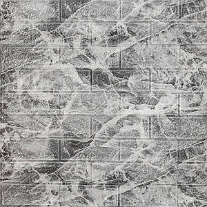 Декоративні 3д панелі для стін в рулоні що миються чорний мармур 3080x700x3мм Самоклеючі 3 D панелі