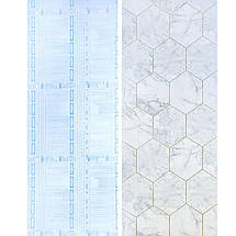 Самоклеюча плівка 0,45х10м х 0,07мм Сірий мармур золоті соти SW-00001212, фото 4