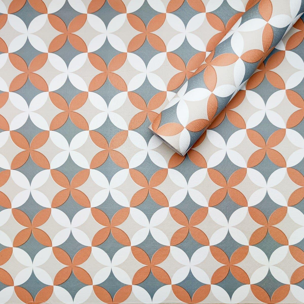 Самоклеюча плівка 0,45х10м х 0,07мм Помаранчові квіти SW-00001220