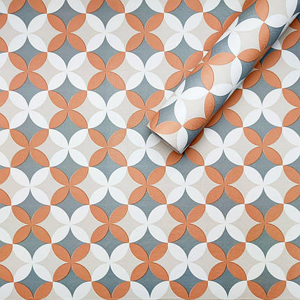 Самоклеюча плівка 0,45х10м х 0,07мм Помаранчові квіти SW-00001220, фото 1