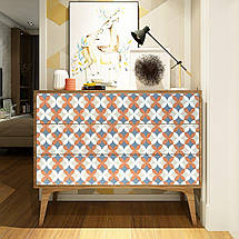 Самоклеюча плівка 0,45х10м х 0,07мм Помаранчові квіти SW-00001220, фото 5