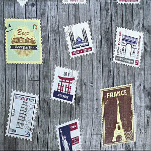 Декоративні 3д панелі для стін що миються поштові марки 700х700х4мм Самоклеючі ППП 3 D панелі