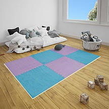 Підлога-пазл плюшевий ФІОЛЕТОВИЙ 60*60*1cm (D) SW-00002087, фото 3