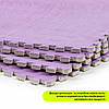 Підлога-пазл плюшевий ФІОЛЕТОВИЙ 60*60*1cm (D) SW-00002087, фото 6