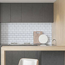 Самоклеюча поліуретанова плитка біла цегла 305х305х1мм (D) SW-00001193, фото 3