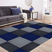 Самоклеюча плитка під ковролін темно-сіра 600х600х4.5мм SW-00001288, фото 3