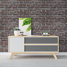 Декоративні 3д панелі для стін в рулоні що миються катеринославська цегла 19600x700x3мм Самоклеючі 3 D панелі, фото 4