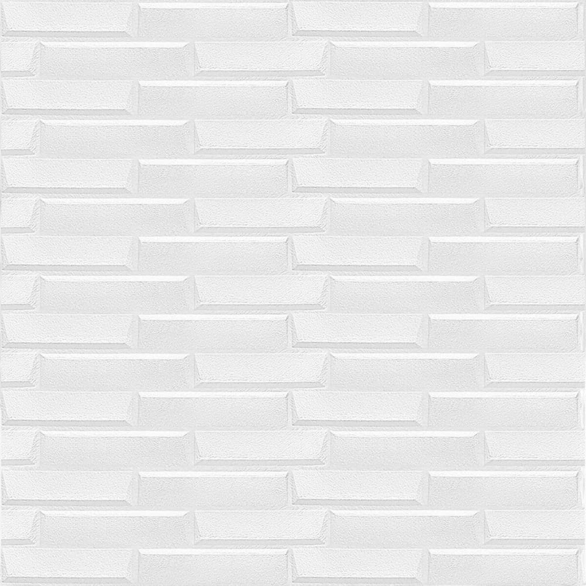 Декоративні 3д панелі для стін в рулоні що миються біла кладка 19600x700x5мм Самоклеючі 3 D панелі