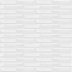 Декоративні 3д панелі для стін в рулоні що миються біла кладка 19600x700x5мм Самоклеючі 3 D панелі