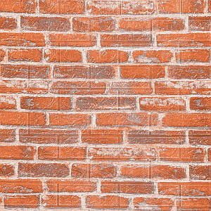 Декоративні 3д панелі для стін в рулоні що миються руда катеринославська цегла 19600x700x3мм Самоклеючі 3 D панелі