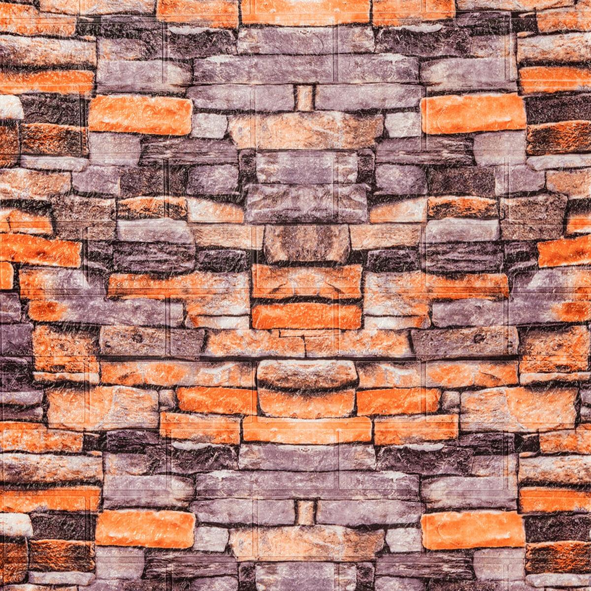 Декоративні 3д панелі для стін в рулоні що миються пісковик катеринославська цегла 19600x700x3мм Самоклеючі 3 D панелі