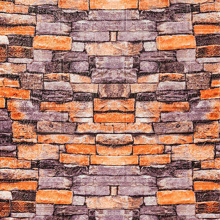 Декоративні 3д панелі для стін в рулоні що миються пісковик катеринославська цегла 19600x700x3мм Самоклеючі 3 D панелі, фото 1