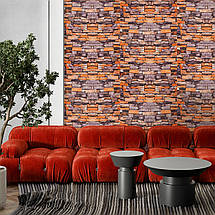 Декоративні 3д панелі для стін в рулоні що миються пісковик катеринославська цегла 19600x700x3мм Самоклеючі 3 D панелі, фото 2