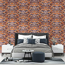 Декоративні 3д панелі для стін в рулоні що миються пісковик катеринославська цегла 19600x700x3мм Самоклеючі 3 D панелі, фото 3