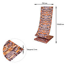 Декоративні 3д панелі для стін в рулоні що миються пісковик катеринославська цегла 19600x700x3мм Самоклеючі 3 D панелі, фото 4