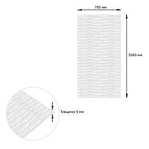 Декоративні 3д панелі для стін в рулоні що миються біла кладка 3080x700x5мм Самоклеючі 3 D панелі, фото 5