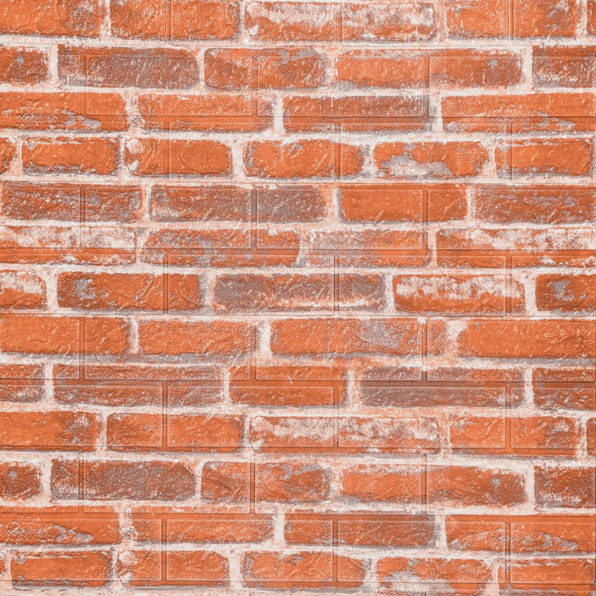 Декоративні 3д панелі для стін в рулоні що миються руда катеринославська цегла 3080x700x3мм Самоклеючі 3 D панелі