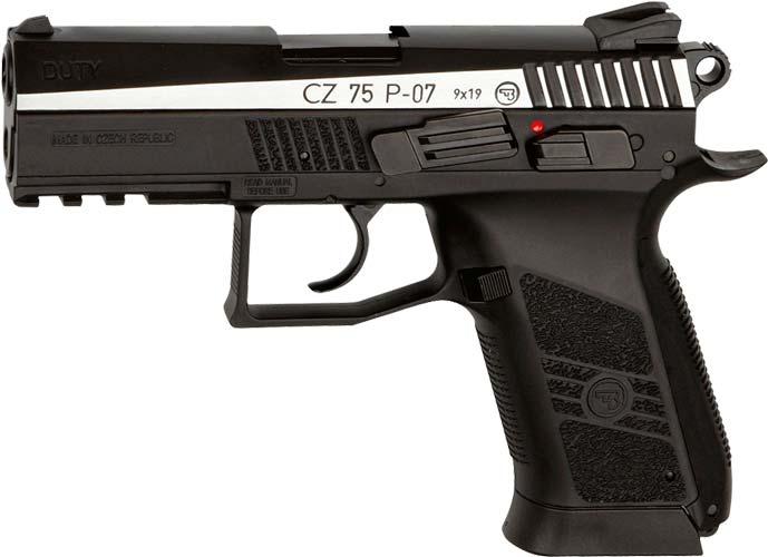Пістолет пневматичний ASG CZ 75 P-07 Duty Nickel Blowback BB кал. 4.5 мм + 5 СО2 + 400 ВВ