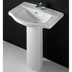 Умивальник із п'єдесталом RAK Ceramics Amanda (660х495х830мм) Білий