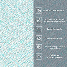 Миючі декоративні самоклеючі шпалери світло-голубі 2800*500*2мм (D) SW-00001783, фото 5