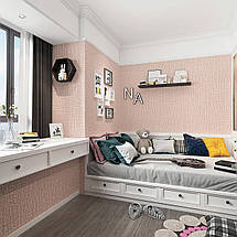 Миючі декоративні самоклеючі шпалери рожеві 2800*500*2,5мм YM-09 (D) SW-00002018, фото 3