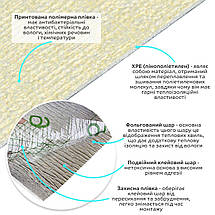 Миючі декоративні самоклеючі шпалери 2800*500*2,5мм YM-16 BEIGE WHITE (D) SW-00002023, фото 4