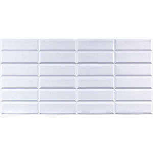 Декоративні ПВХ 3 D панелі для стін що миються біла цегла 960*480*4мм