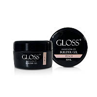 Гель однофазний GLOSS Builder Gel Peach, 15 мл