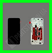 Дисплей Huawei P40 Lite / P20 Lite 2019 / Nova 6 SE / Nova 5i / Nova 7i з сенсором та рамкою, сріблястий (оригінальні