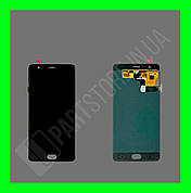 Дисплей OnePlus 3 A3003 / OnePlus 3T A3010 із сенсором, чорний (переклеєне скло)