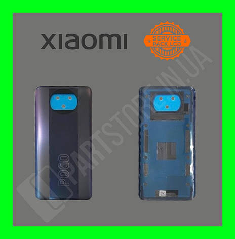 Кришка Xiaomi Poco X3 Pro Black (55050000UZ6D) без скла камери, сервісний оригінал, фото 1