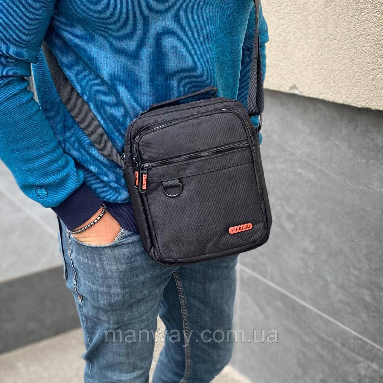Чоловіча сумка через плече барсетка багато відділень Street Command