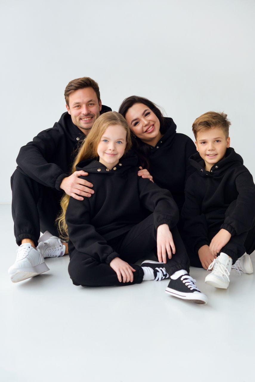 Парний костюм чоловічий жіночий дитячий з турецького футер пєньє не скочується не змінює колр, фото 1