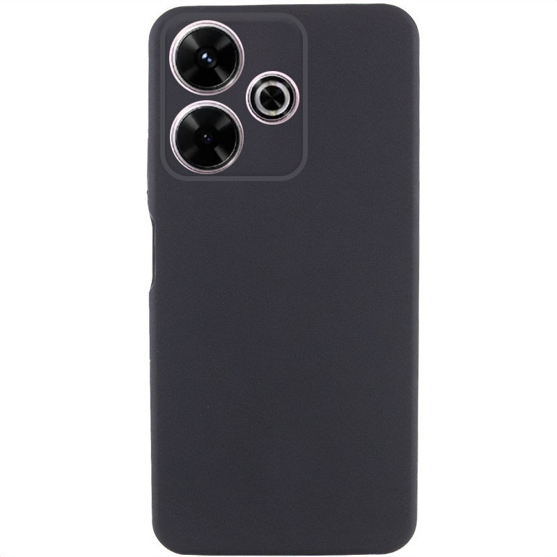 Чохол GETMAN Liquid Silk Full Camera для Xiaomi Redmi 13 4G / Poco M6 4G | TPU + Мікрофібра Чорний / Black, фото 1